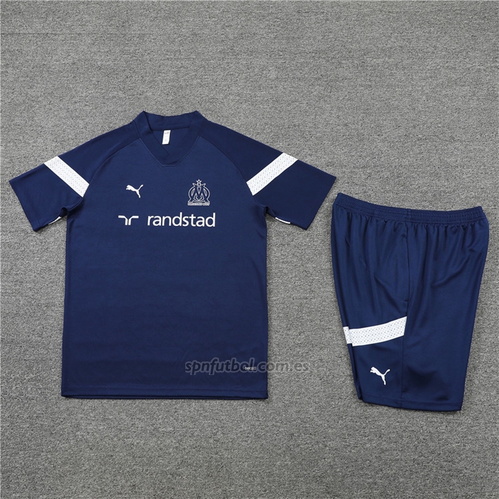 Chandal del Olympique Marsella Manga Corta 2022-2023 Azul - Pantalon Corto